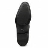 Mocassins à enfiler pour hommes en polyuréthane verni noir