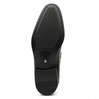 Mocassins à enfiler pour hommes en polyuréthane verni noir