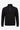 Sweat-shirt noir à col montant et fermeture éclair quart de zip pour homme, mélange de coton