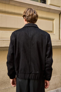 Veste bomber utilitaire noire pour homme, légère, matelassée et zippée