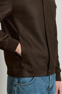 Veste bomber minimaliste marron pour homme