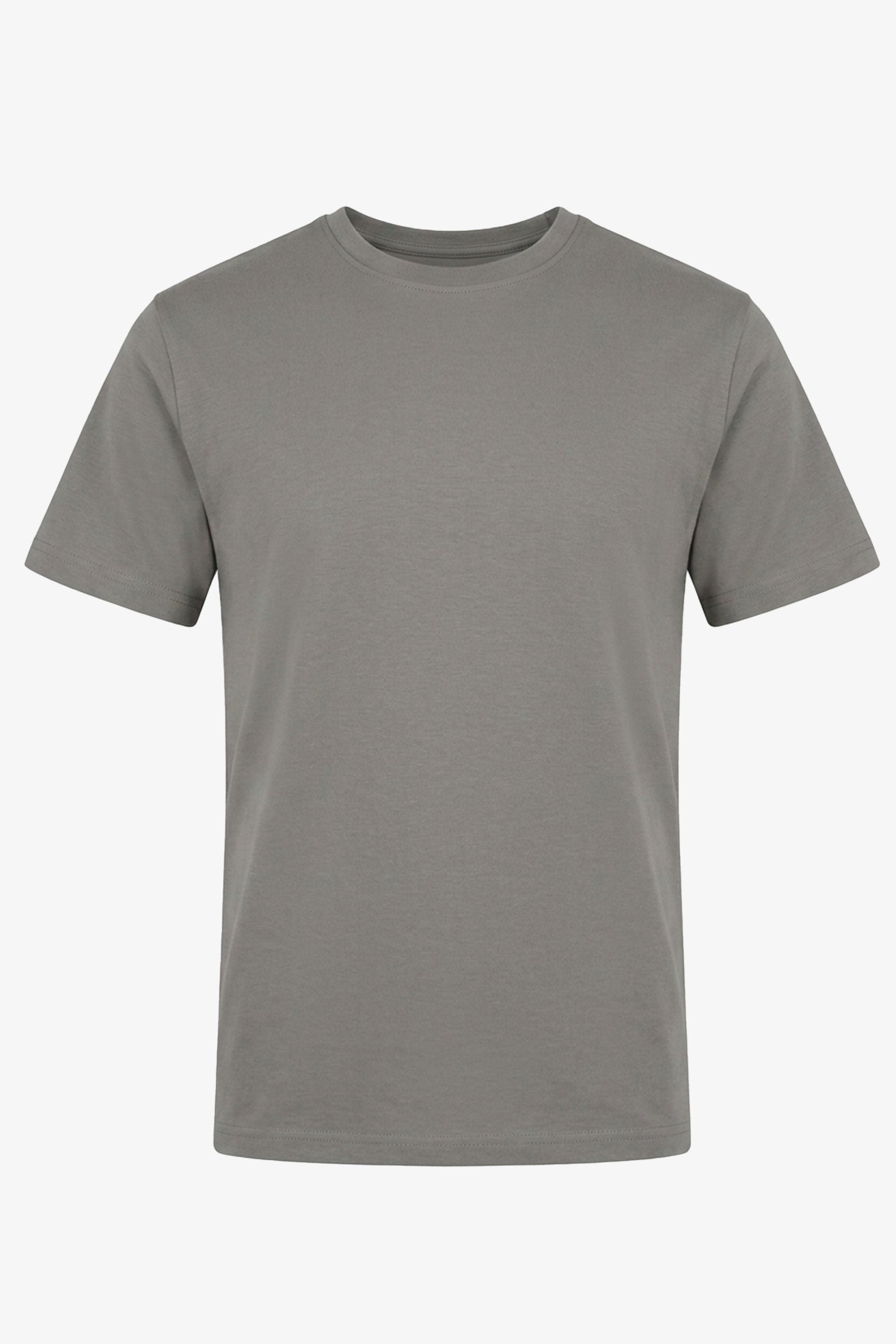 T-shirt classique pour homme en mélange de coton anthracite