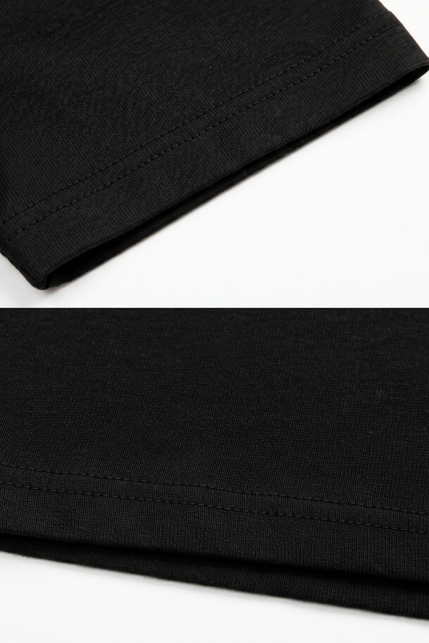 T-shirt classique en coton noir pour homme