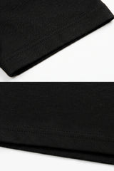 T-shirt classique en coton noir pour homme