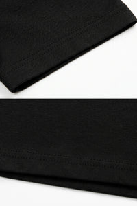 T-shirt classique en coton noir pour homme