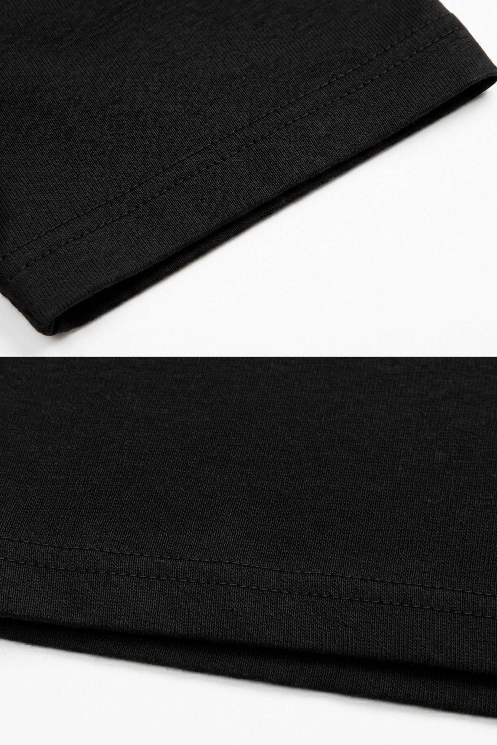 T-shirt classique en coton noir pour homme