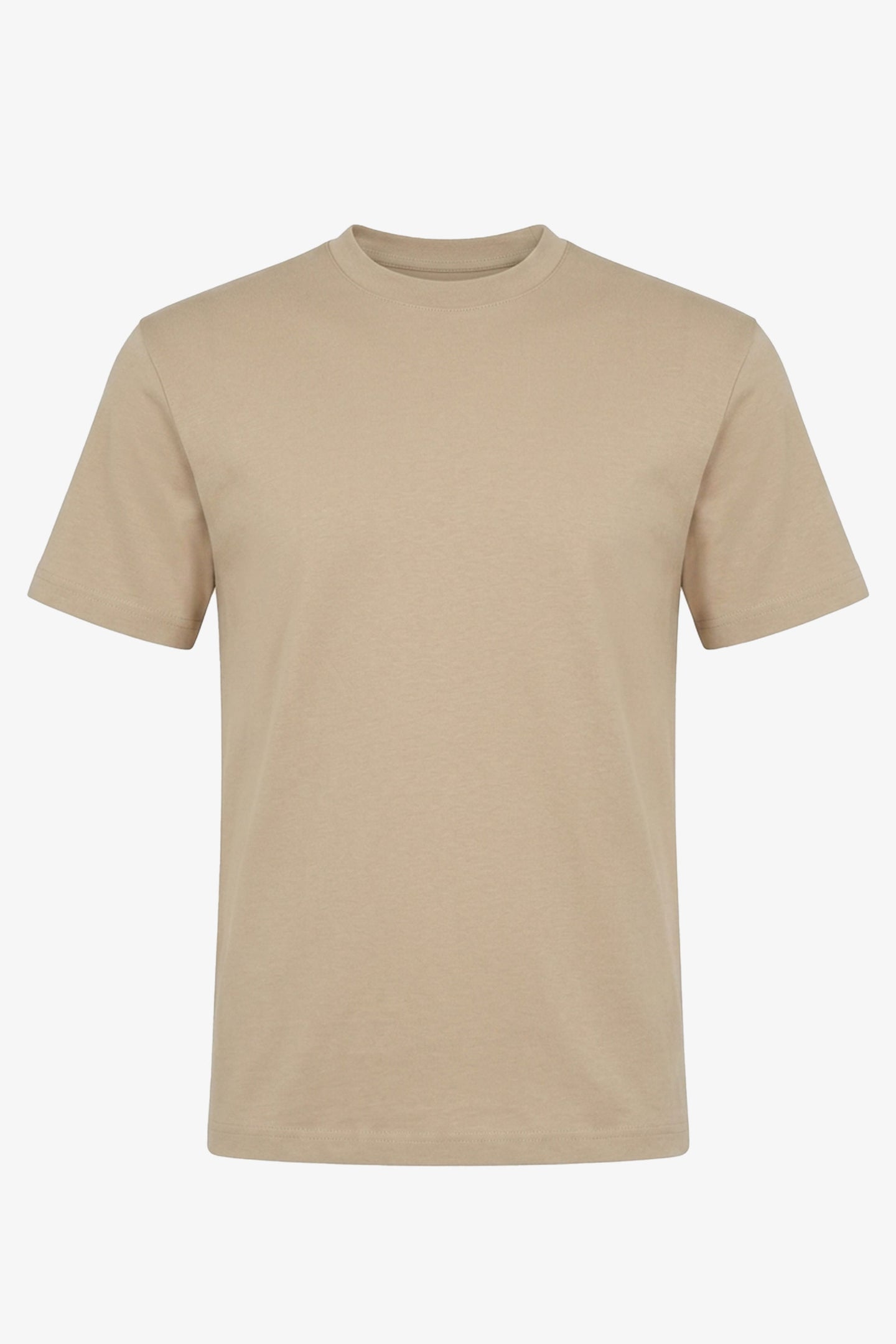 T-shirt classique en coton marron pour homme
