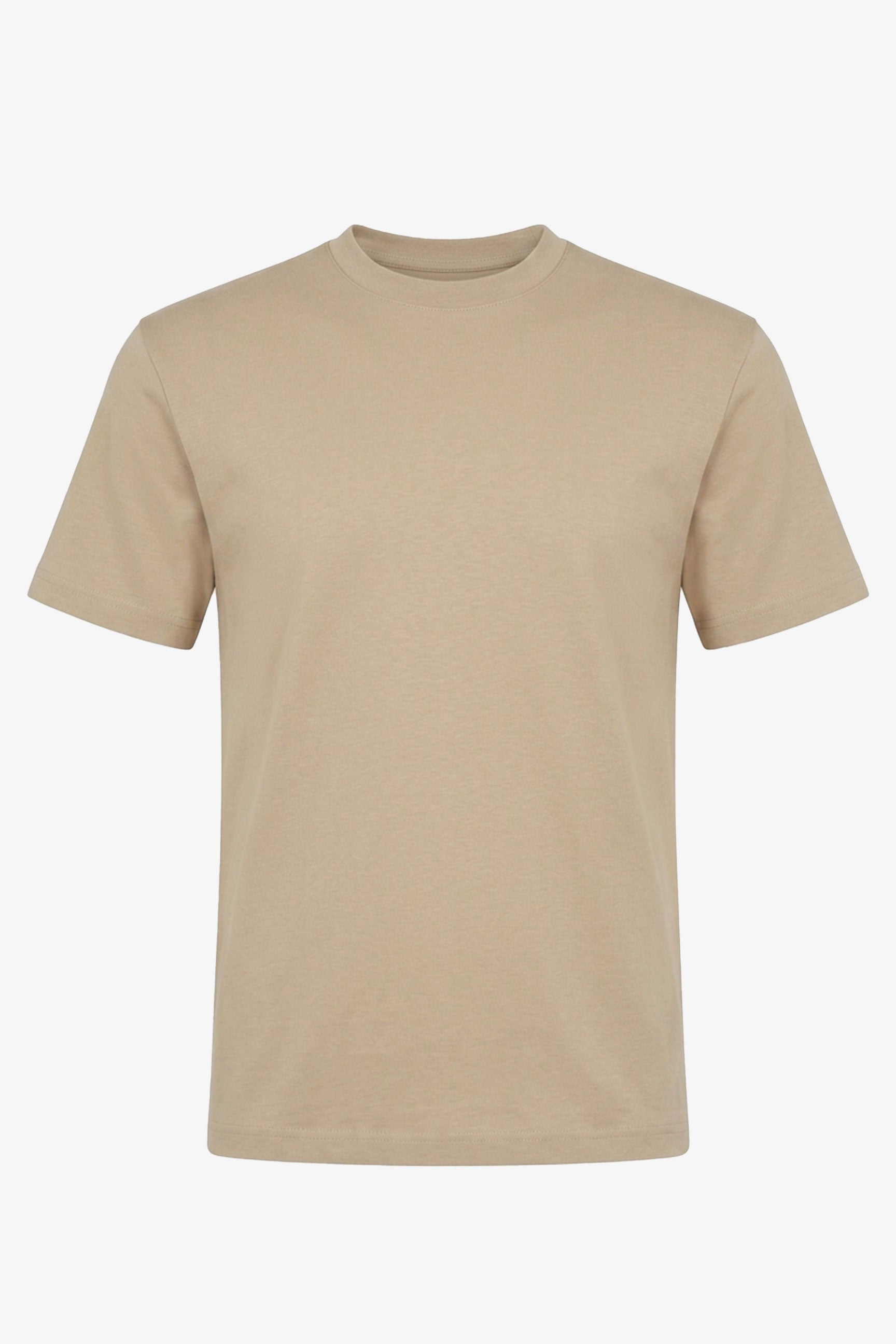 T-shirt classique en coton marron pour homme