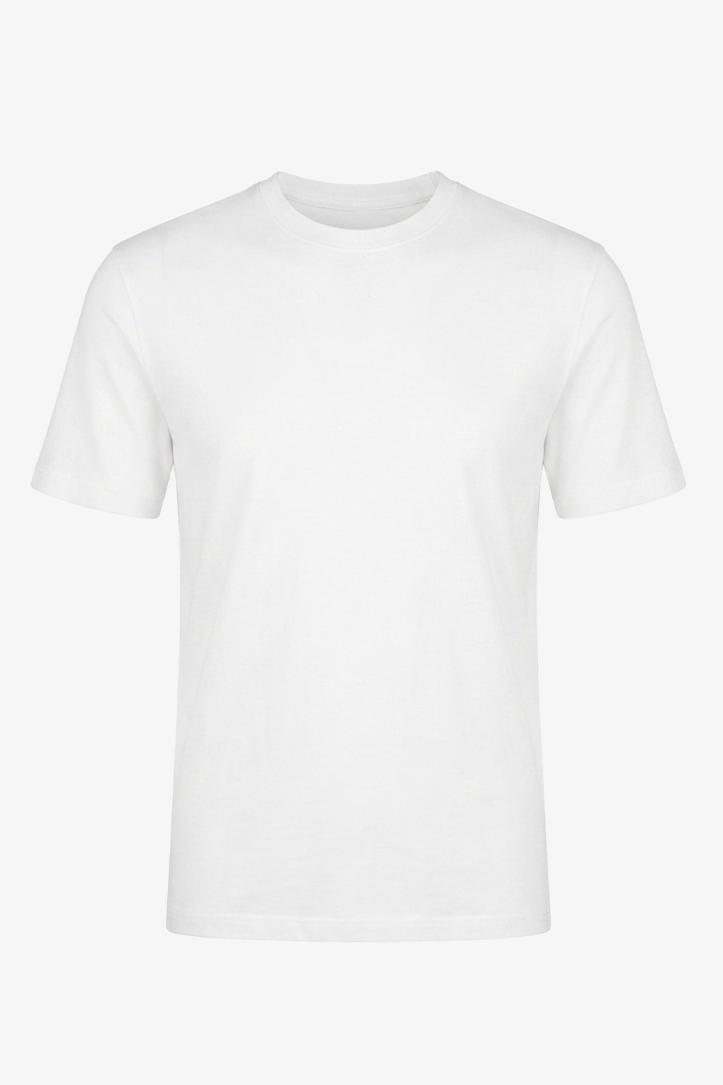 T-shirt classique en coton blanc cassé pour homme