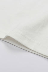 T-shirt classique en coton blanc cassé pour homme
