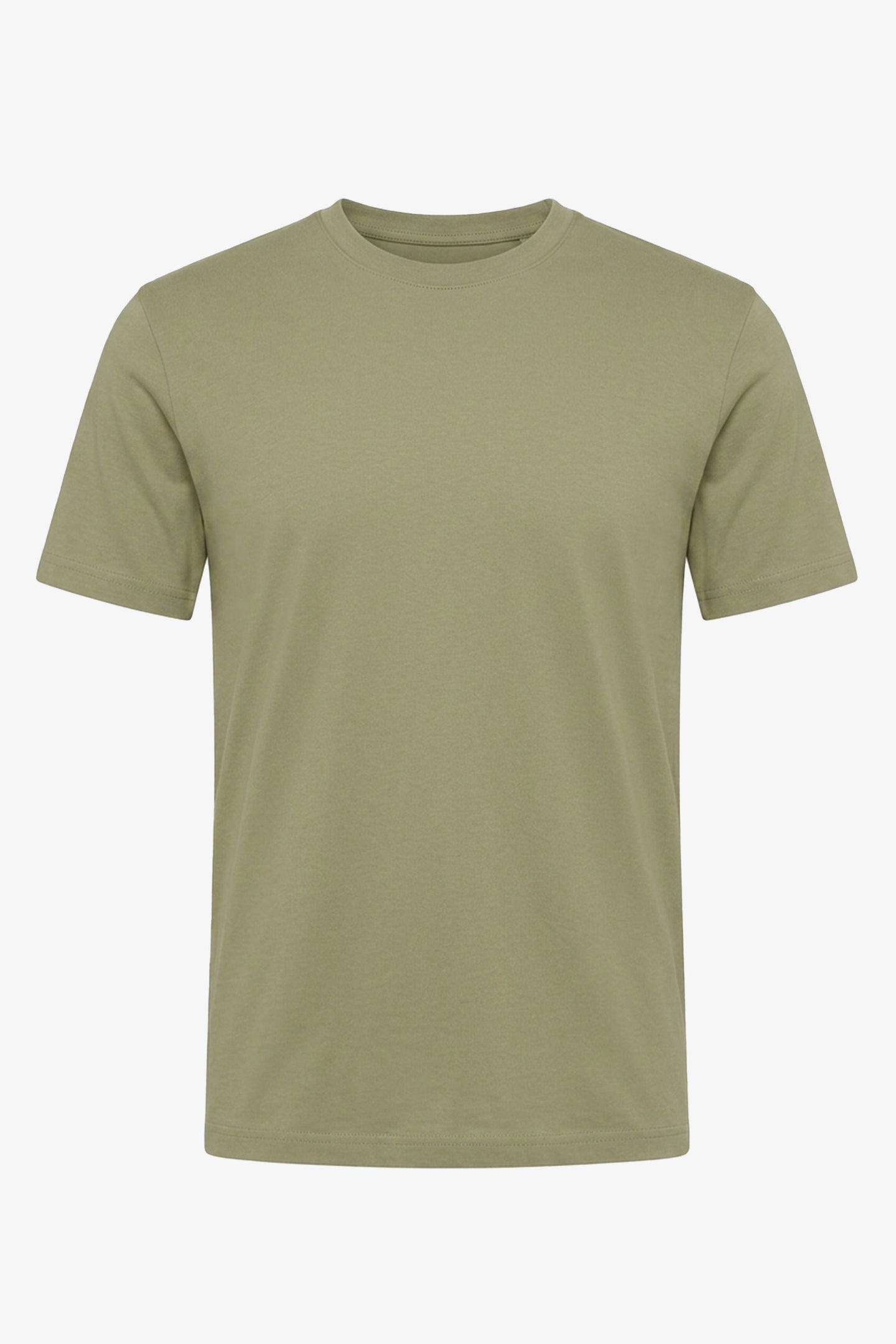 T-shirt classique en coton vert olive pour homme