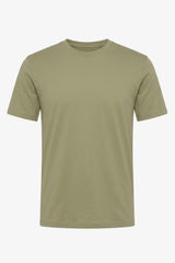 T-shirt classique en coton vert olive pour homme