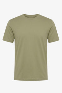 T-shirt classique en coton vert olive pour homme