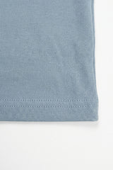 T-shirt classique en coton bleu ciel pour homme