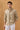 Chemise d'été à manches longues en pur lin beige foncé pour homme