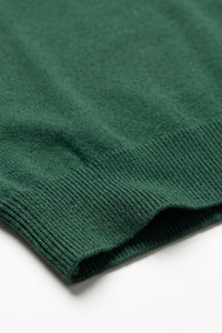 T-shirt classique vert pour homme, manches courtes, col rond