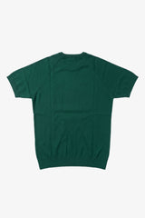 T-shirt classique vert pour homme, manches courtes, col rond