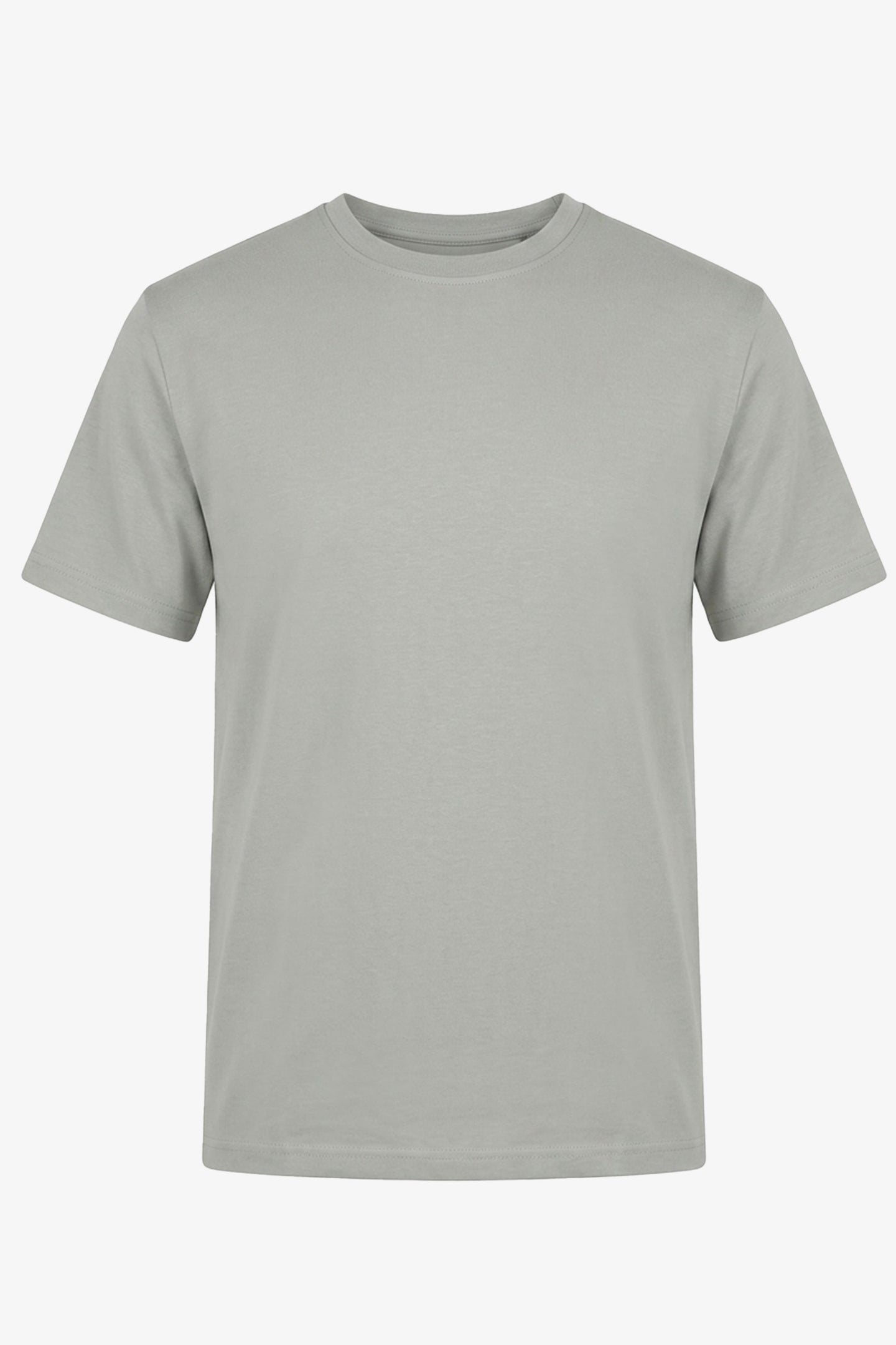 T-shirt gris classique pour homme en mélange de coton