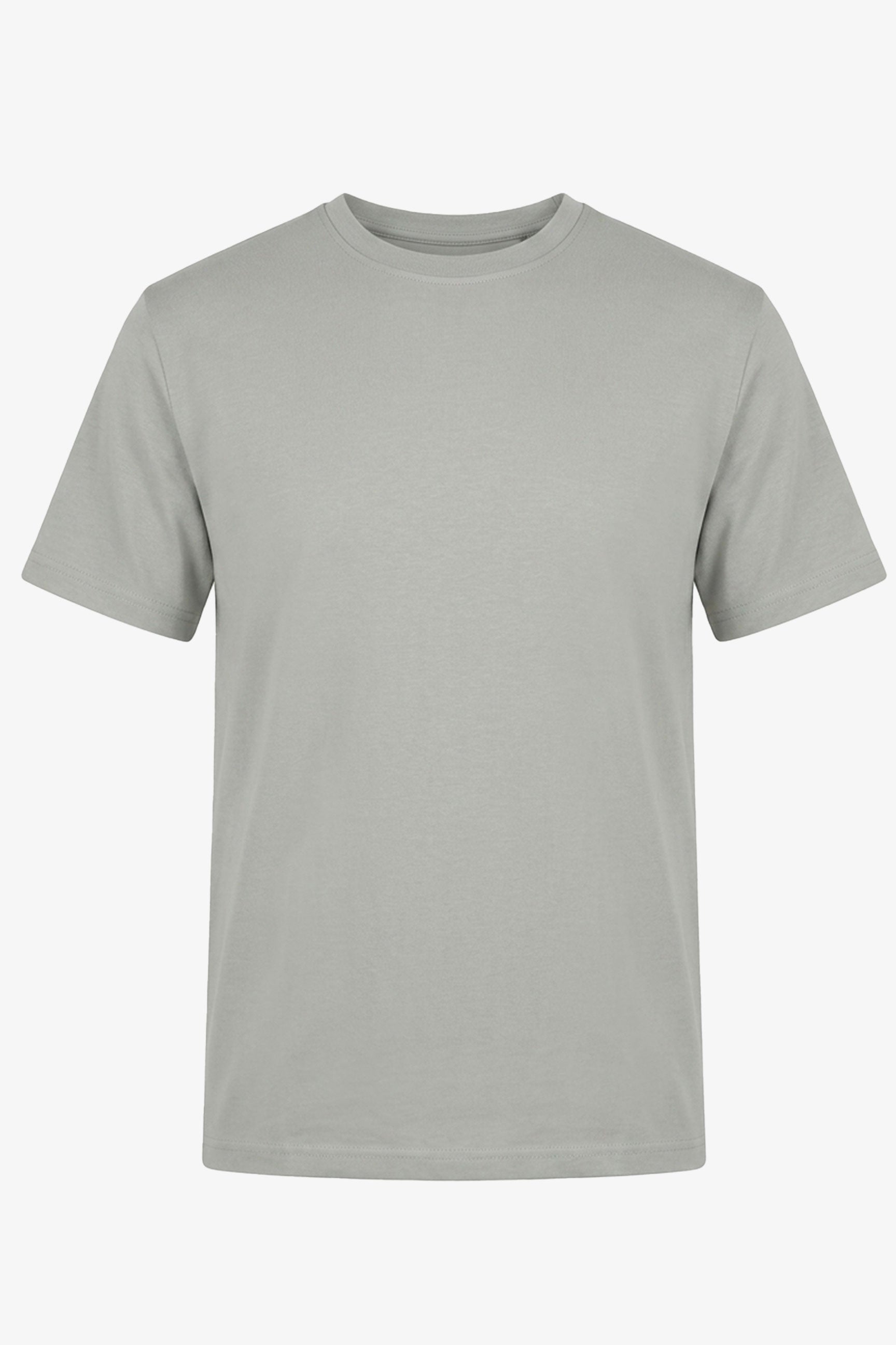 T-shirt gris classique pour homme en mélange de coton