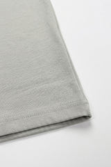 T-shirt gris classique pour homme en mélange de coton