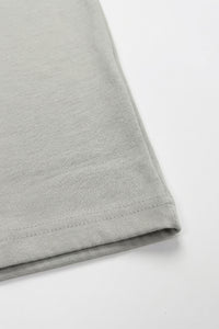T-shirt gris classique pour homme en mélange de coton