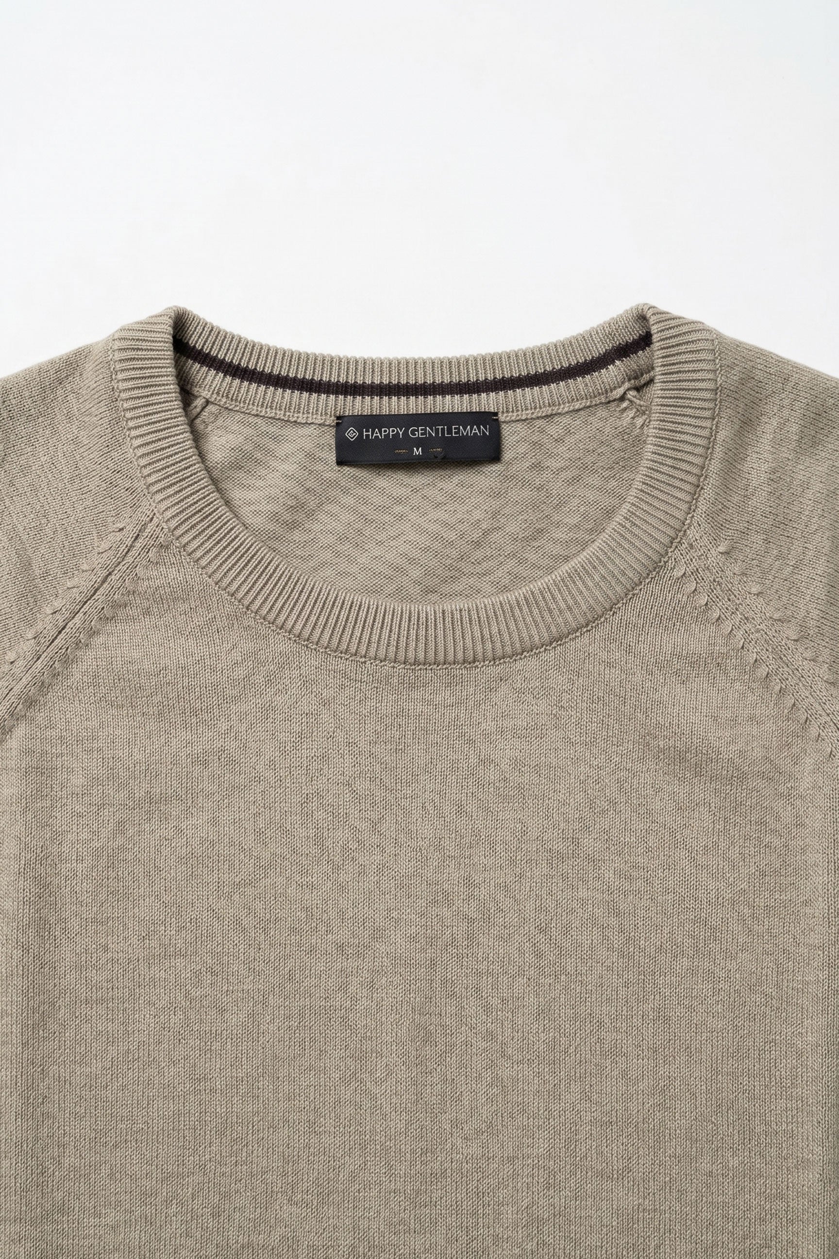 T-shirt kaki classique pour homme, manches courtes, col rond
