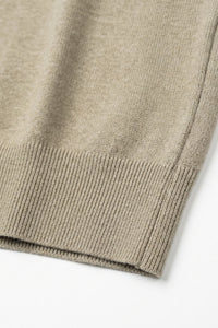 T-shirt kaki classique pour homme, manches courtes, col rond