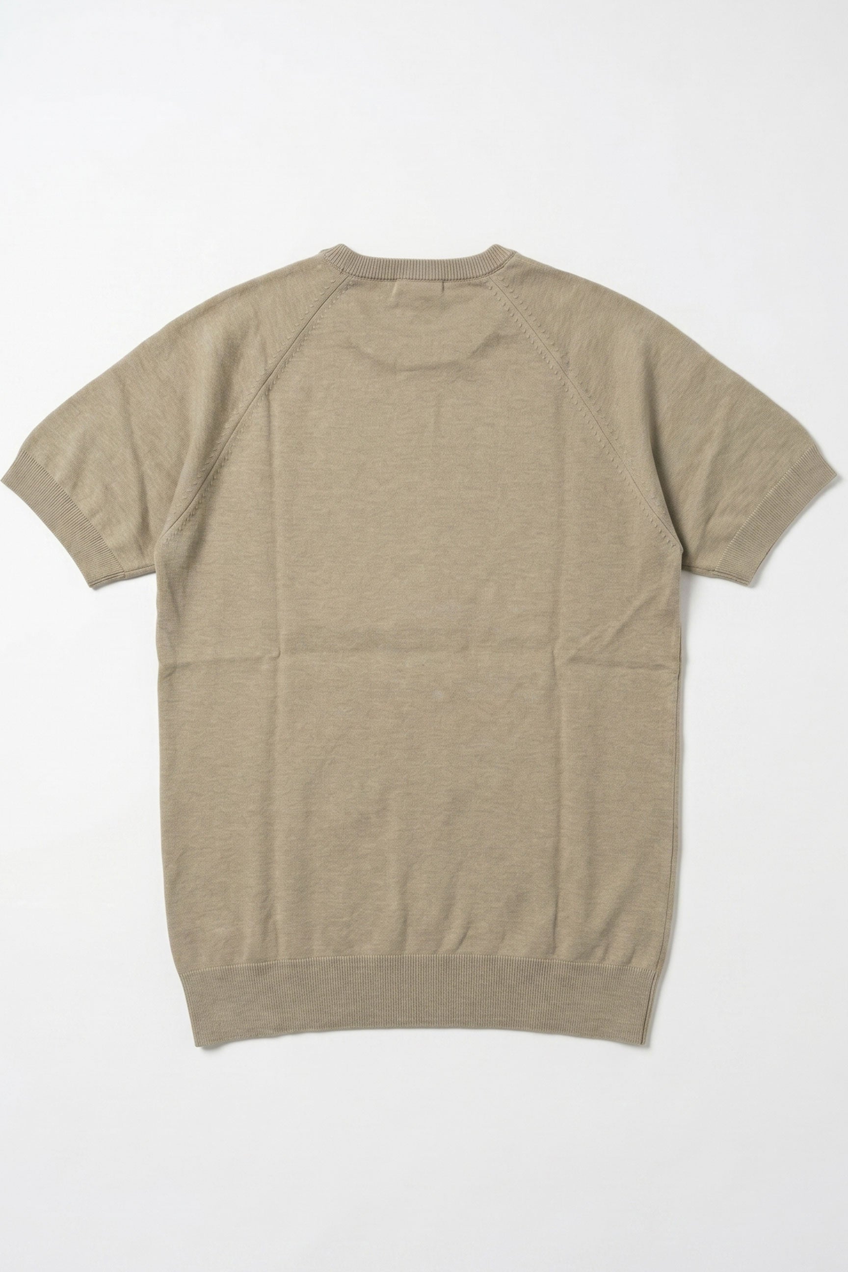 T-shirt kaki classique pour homme, manches courtes, col rond