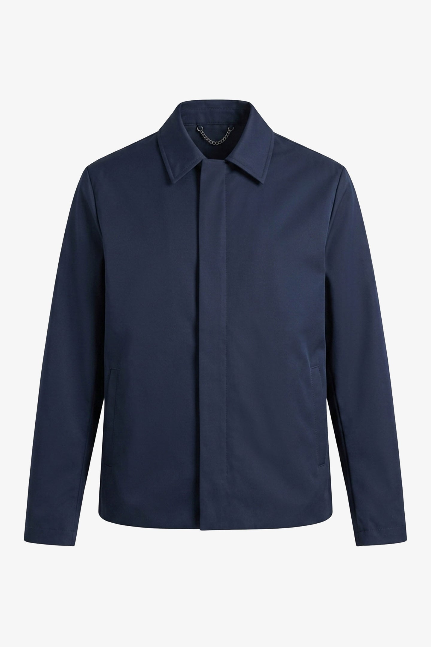 Veste Harrington imperméable à col bleu marine pour homme