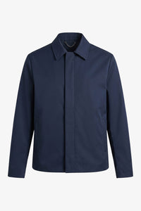 Veste Harrington imperméable à col bleu marine pour homme