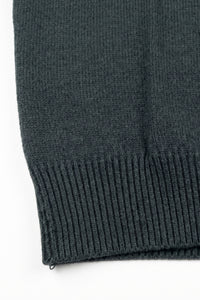 Pull en maille bleu marine pour homme, col rond, coupe classique