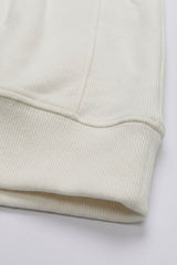 Sweat-shirt à col montant zippé Off White pour homme, mélange de coton, blanc cassé