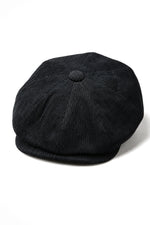 Casquette plate de gavroche à 8 panneaux pour homme, style Razor Baker Boy, en velours côtelé.