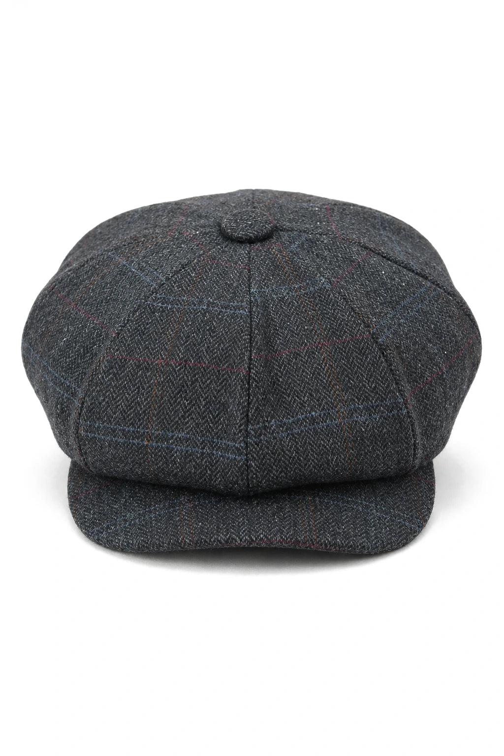 Casquette plate de gavroche à 8 panneaux pour homme, style gavroche, en tweed de laine.