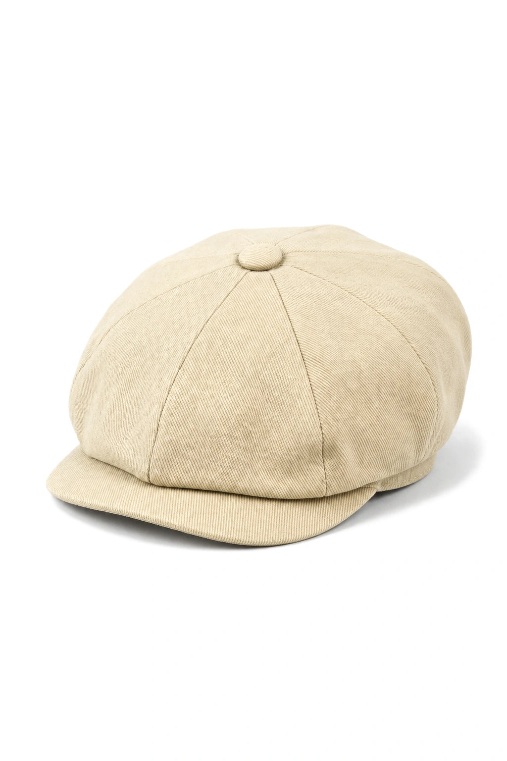 Casquette gavroche 8 panneaux pour homme, beige, été, en coton, style gavroche, Shelby