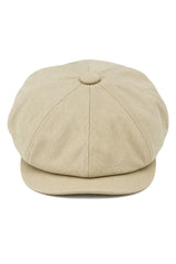 Casquette gavroche 8 panneaux pour homme, beige, été, en coton, style gavroche, Shelby
