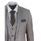 Mens Beige 3 Piece Classic Suit