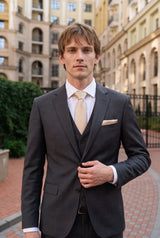 Cravate beige à motifs pour homme