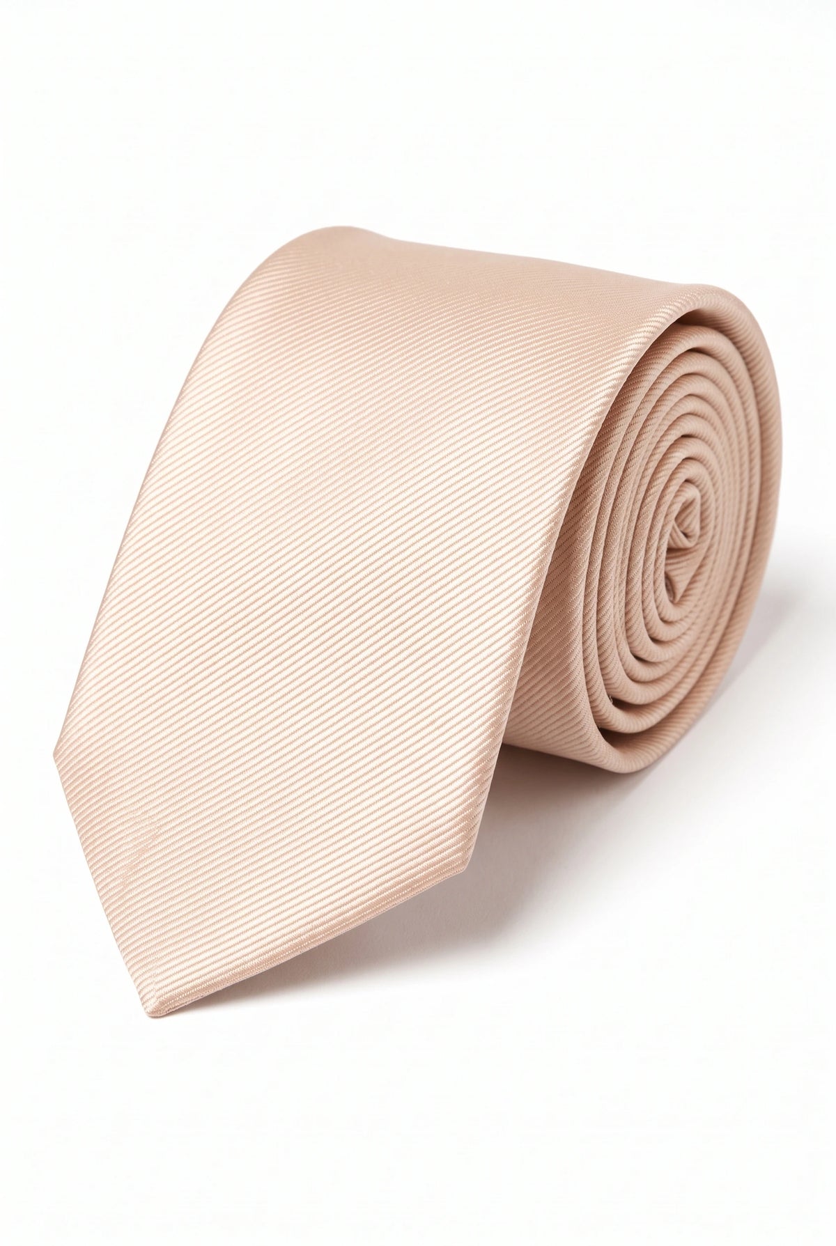 Cravate beige unie slim pour homme