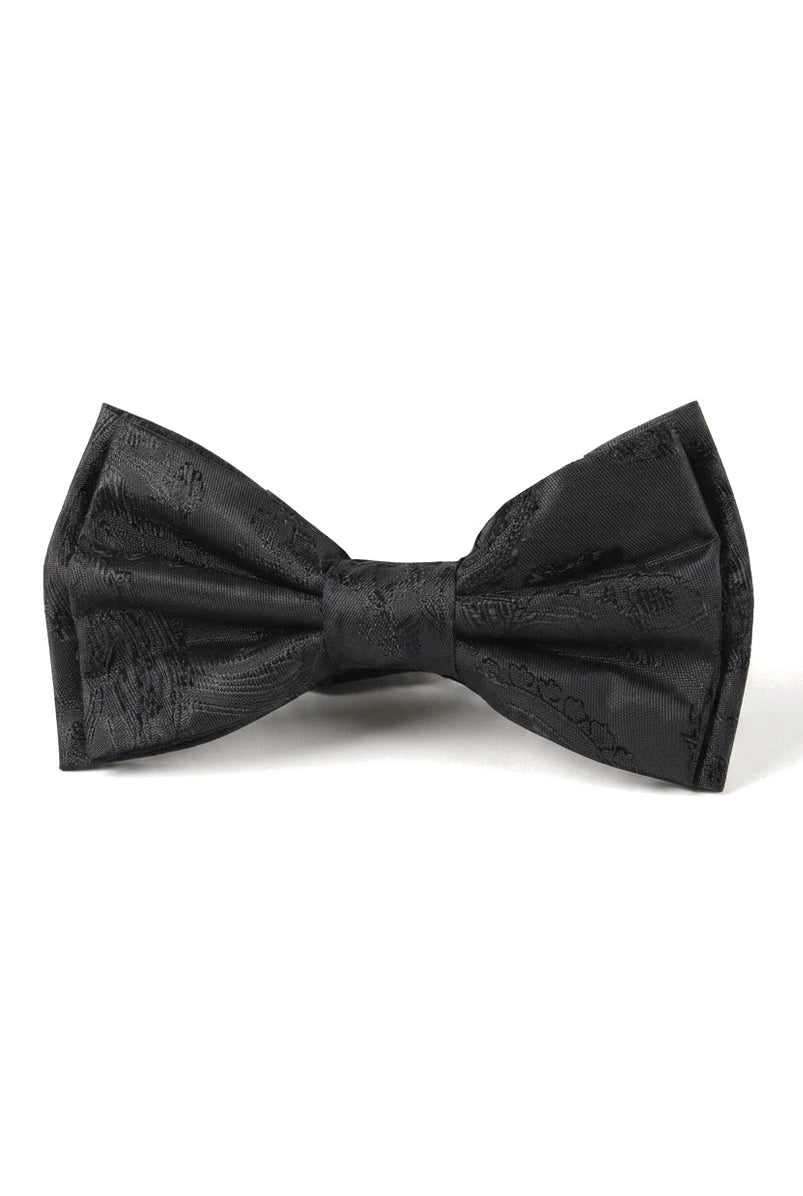 Coffret cadeau pour homme : nœud papillon noir, pochette et boutons de manchette
