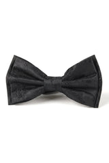 Coffret cadeau pour homme : nœud papillon noir, pochette et boutons de manchette
