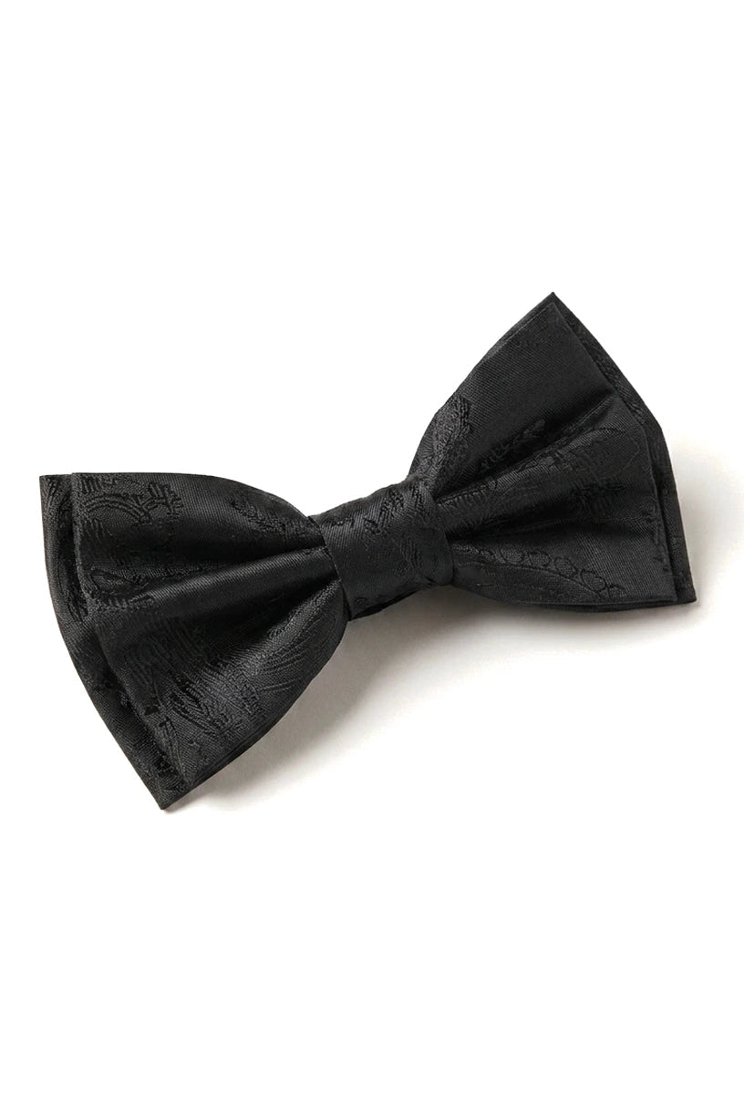 Coffret cadeau pour homme : nœud papillon noir, pochette et boutons de manchette