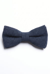 Nœud papillon noir double épaisseur pour homme