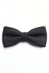 Nœud papillon noir double épaisseur pour homme
