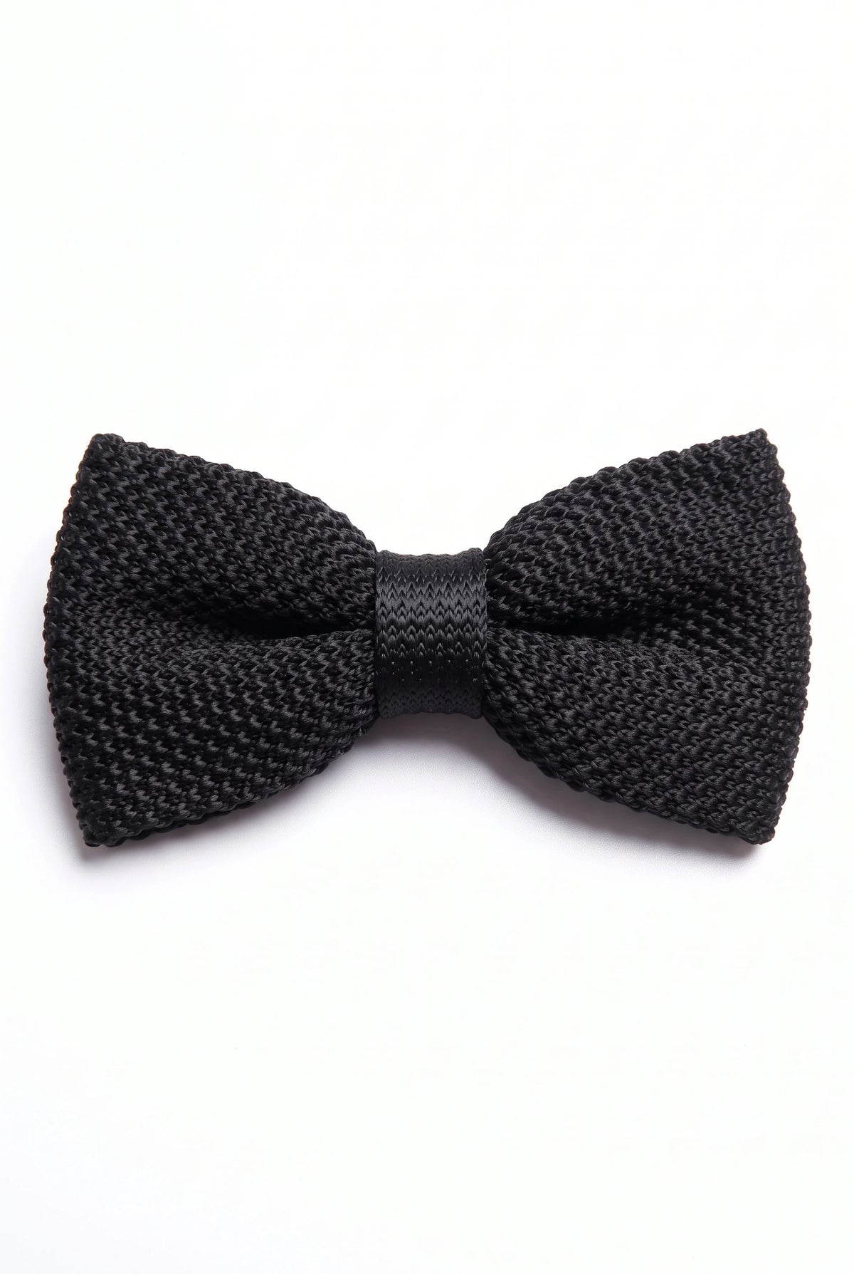 Nœud papillon noir tricoté pour homme