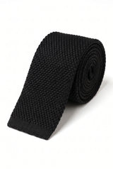 Cravate noire tricotée pour homme