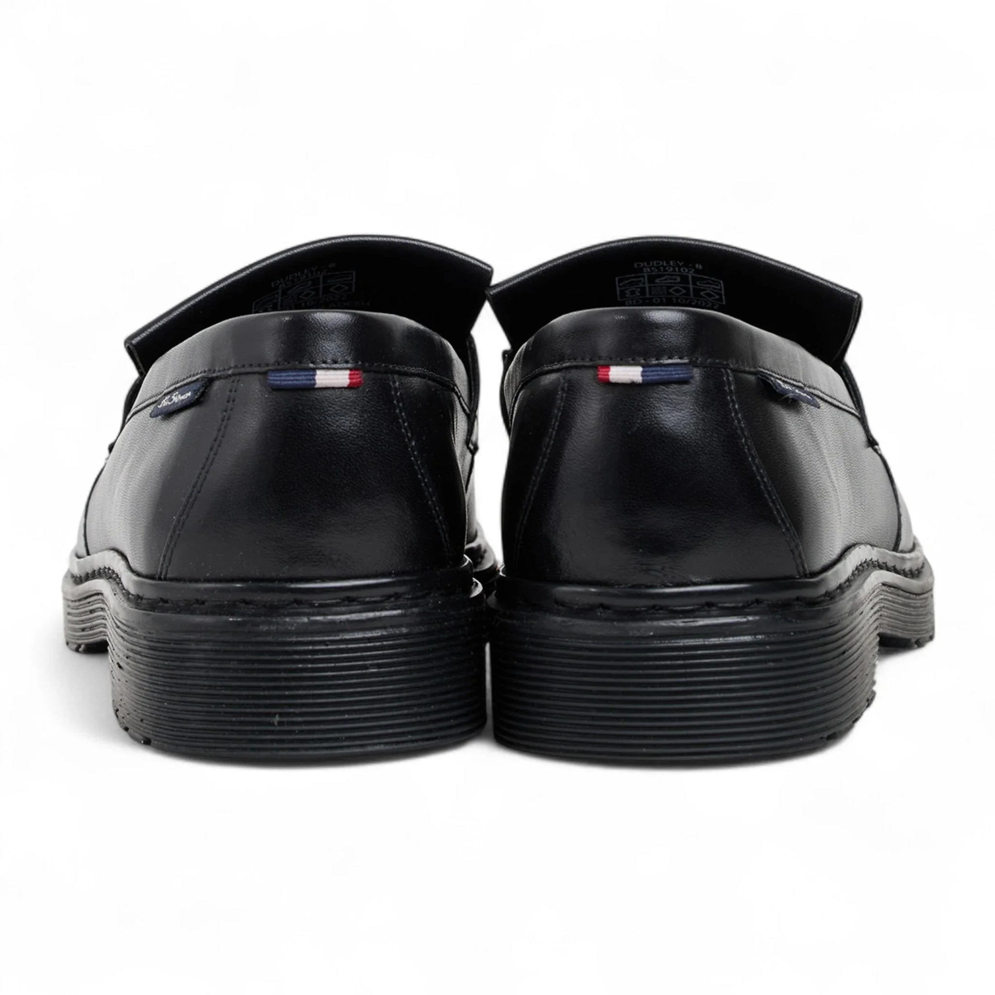 Mocassins à pampilles en cuir noir pour hommes