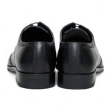 Chaussures brogues classiques à lacets en cuir noir pour hommes