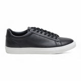 Baskets décontractées à lacets en cuir noir pour homme
