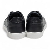 Baskets décontractées à lacets en cuir noir pour homme